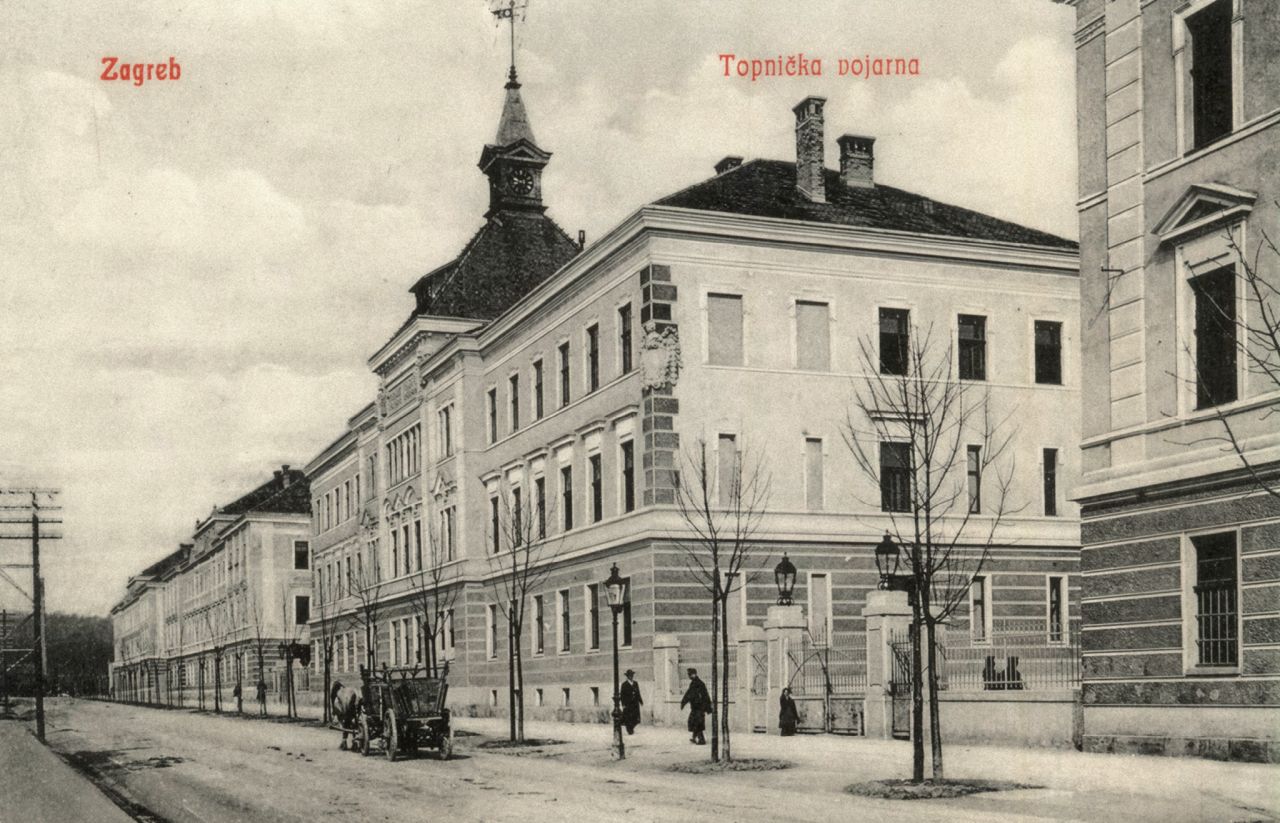Topnička vojarna, Ilica, oko 1910. godine